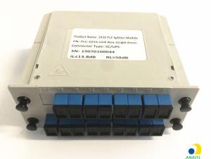 China 1x16 Plug-in Type SC UPC Fiber Optical PLC Splitter factory