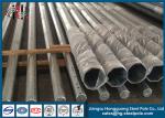 Hot Dip Galvanized Octagonal Steel Tubular Pole , Power Transmission Poles