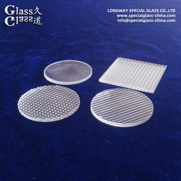 Uv Resistant Textured Borosilicate Glass Lens For Diffused Led Lighting Fixtures