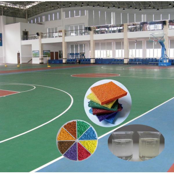 China Durable Crumb Rubber Polyurethane Binder Customized Floor Tile Adhesive Yellow factory