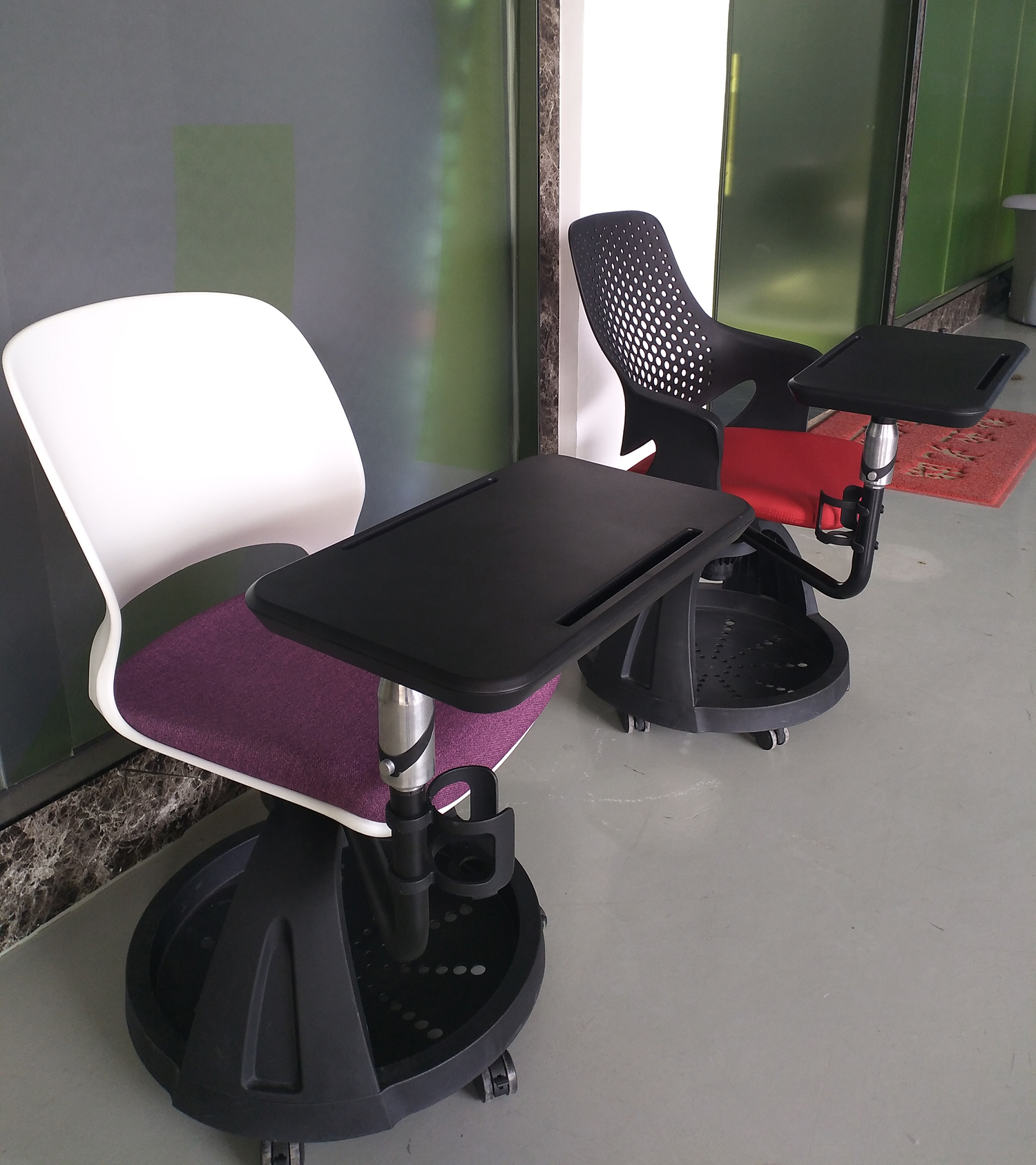 Full Function Movable Training Chair With Writing Pad and Storage Bracket for School