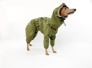 China E52 Male Warm Dog Coats Membrane Dog Fleece Lined Raincoats For Basset Hounds factory