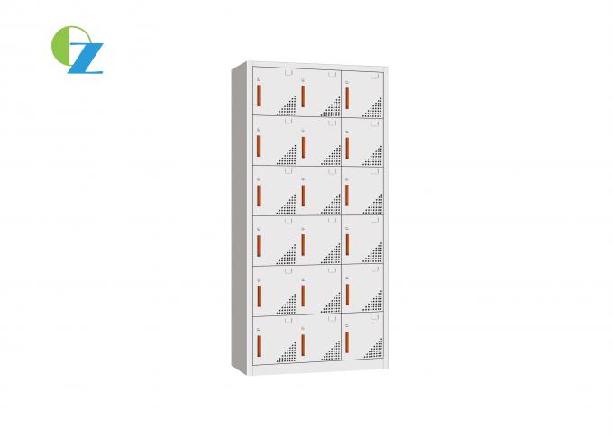 Multiple use 18 door Steel Office Lockers Cabinet Customization Color