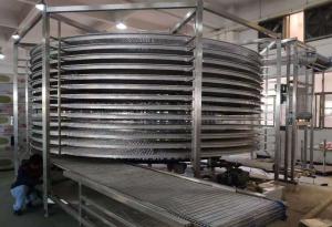 China 304 Stainless Steel 10 Minute Retention Continuous Spiral Cooler factory
