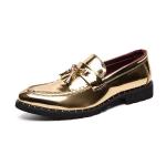 OEM Mens Leather Slip On Dress Shoes Rubber Bottom Men'S Tassel Dress Loafers