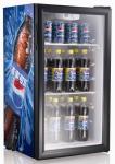 98LTable top Glass Door Mini Refrigerator with Compressor picnic refrigerator