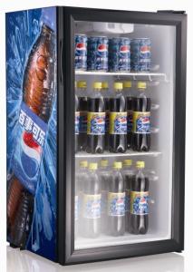 China 98LTable top Glass Door Mini Refrigerator with Compressor picnic refrigerator SC98 factory