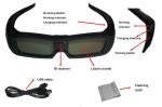 Sharp Active Shutter 3D Glasses Universal , Rechargeable 3D Glasses
