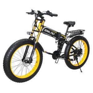 China 14AH Hidden Battery Fat Tire Folding Electric Bike , SMLRO Mountain Snow Ebike factory