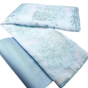 China Customizable Color African Brocade Jacquard Fabric with and Jacquard Damask Design factory