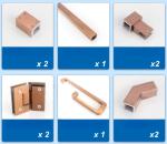 135 Degrees Partitioned Shower Door Profile Waterproof Shower Door Hardware