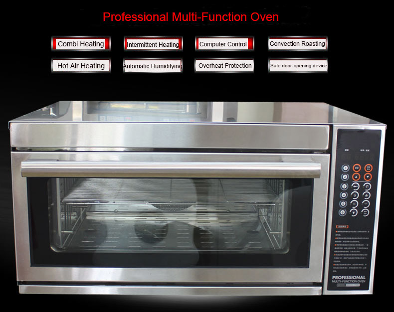 Multi - Function Electric Baking Ovens Hot Air Heating Convection Roasting Automatic Humidifying