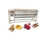 Automatic Diamond Spiral Shaft Carrot Potato Cleaning Peeling Machine for