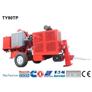 China 5km/H 90KN Hydraulic Puller Tensioner Transmission Line Stringing Equipment factory