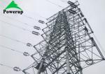CO2 Shielded Arc Welding Metal Power Line Towers , Silver 220 Kv Transmission