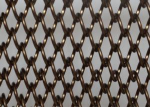 China ShuoLong Space Dividing Metal Mesh Curtain Panels Antique Bronze 8.4mm factory