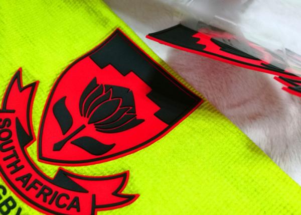 3D Tatami Aaterial Garments Patches , Custom Flocking Logo On Patches