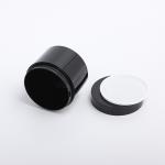 Factory wholesale empty Glossy matte black dark pet cosmetic eye face cream jar