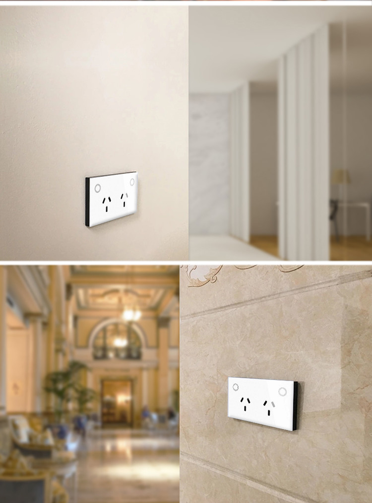Smart Home SAA Certificate Australia Standard Home Wall Touch Switch Powerpoint Au Double Electric Socket