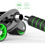 ABS Steel Foam Home Fitness Equipment , AB Wheel Roller Kit with Resistance Band