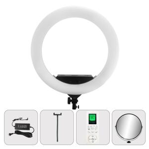 China 22 Inch Led Ring Light Lcd Diplay Screen Beauty Lash Lamp 100w Makeup Set Remote Control factory