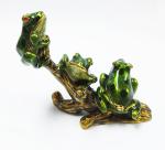 Metal frog trinket box Small Metal Trinket Box-Green Frog Metal Trinket Box