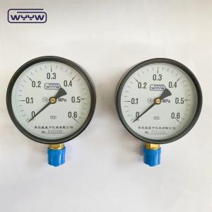 China Black steel case Water Pressure Test Gauge Natural Gas MPa Bar Psi Water Pressure Gauge factory