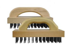China Rectangular Shaped Butcher Block Brush with Flat Steel Wire for Heavy Duty Cleaning factory