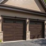 Apartment Frameless PVC Wrought Iron Garage Door With Mirror