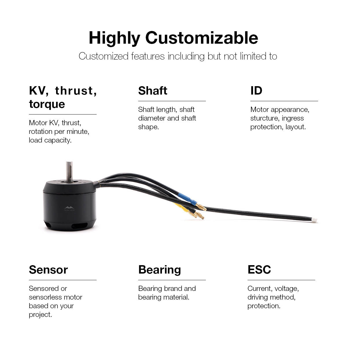 6354 Brushless Belt Motor For On Road And Off Road Electric Skateboard