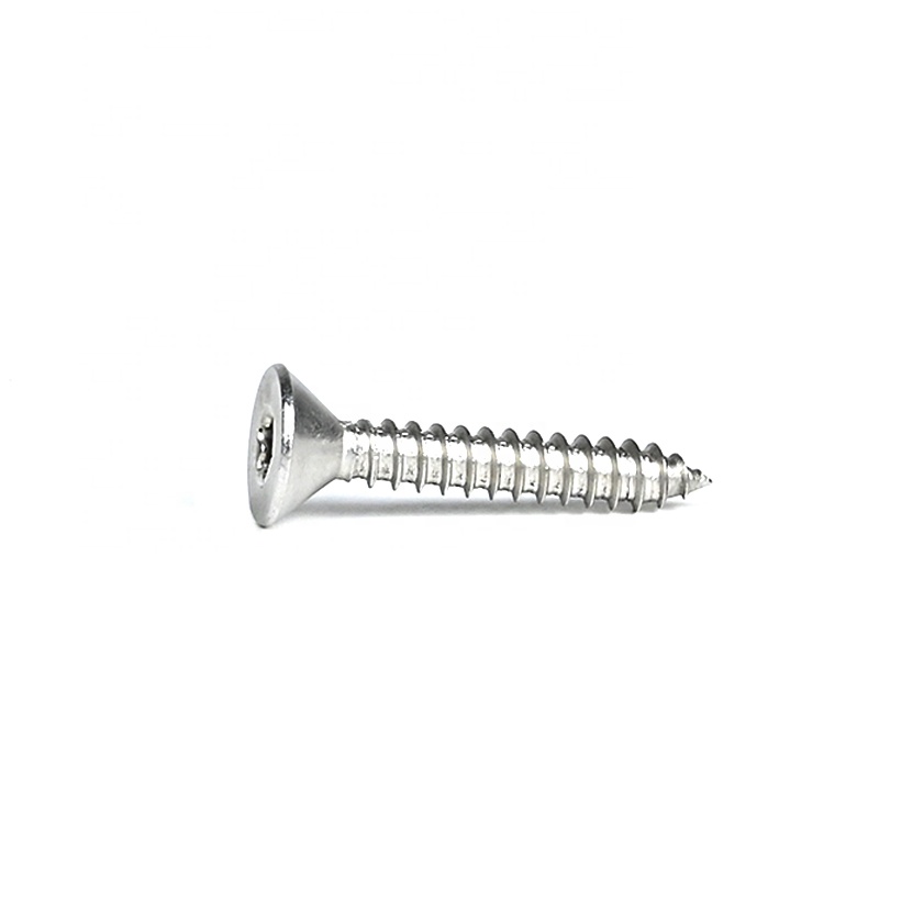 Plain Finish Torx Flat Countersunk Self-Tapping Screws 316 Stainless Steel for Wood