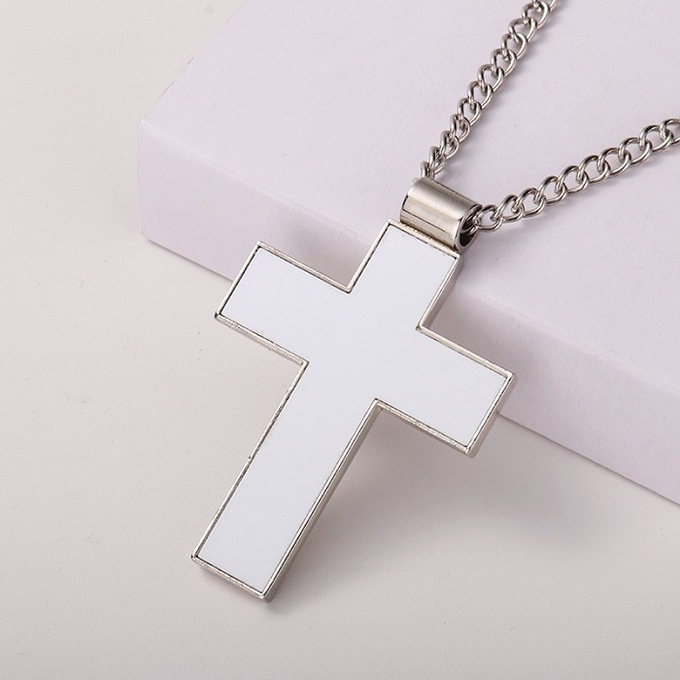 Sublimation Cross Necklace With Aluminum Insert Personalized Sublimation Gifts