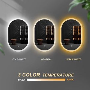 Intelligent LED Backlit Vanity Mirror Wall Mounted Smart Bluetooth Mirror Anti
