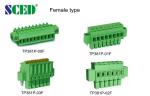 Pitch 5.08mm Electrical Terminal Blocks M3 Screw 300V / 18A Female Parts
