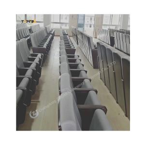 China Ergonomic Black Church Chair / Training Chair With Armrests Heavy Duty Construction Foldable Design factory