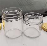 50g,100g,120g,200g and 250gram high transparent glass caviar jar with metal