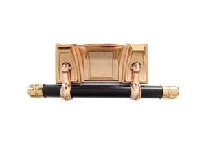 China Coffin Decoration Casket Swing Bar Funeral Polished Copper Color Customized factory