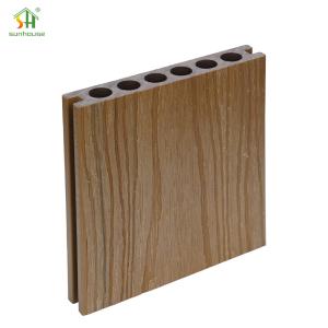 China Outdoor Slip Resistant WPC Deck Flooring 145x20mm With Embossed Texture factory