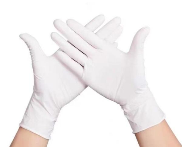 L XL Protective Disposable Gloves Powder Free White Pure Glove Latex Disposable