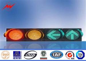 China Windproof High Way 4m Steel Traffic Light Signals With Post Controller factory