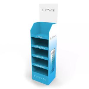 China Retail Cardboard Floor Display , Pop Display Stand For Beverage Juice Soda Water factory