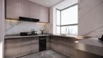 Modern Sleek Elegant Pink And Original Finish Stainless Steel Kitchen Cabinets