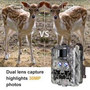China KW591 wildlife outdoor trail hunting camera no-glow Two sensor 1080P FHD Hunting Camera night viison CMOS dual lens factory