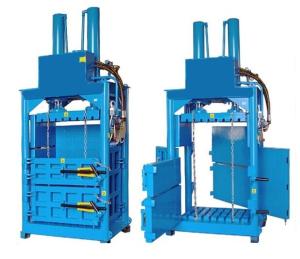 China Low Price Waste Cardboard PET Bottle Vertical Hydraulic Baler factory