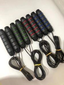 China PVC Coated Steel Wire Adjustable Speed Skipping Rope 16cm Handle Length factory