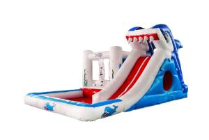 China Aldult Outdoor Rental Inflatable Large Water Slides With Bouncy factory