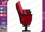 Solid Wood Armrest Gravity Seat Rebound Conference Hall Chairs With Iron Base