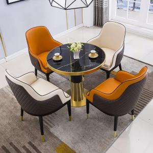 China Modern Style Stainless Steels Round Marble Hotel Negotiation Table factory