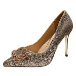 068880-11 Korean fashion sexy rhinestone high heels sequins are thin all-match