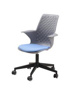 China OEM &amp; ODM Plastic Office Chairs With 360 Swivel Writing Pad factory